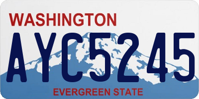 WA license plate AYC5245