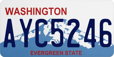 WA license plate AYC5246