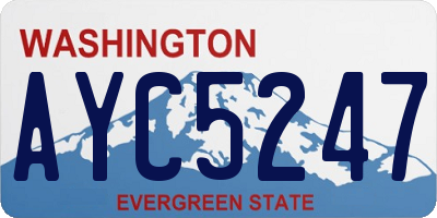 WA license plate AYC5247