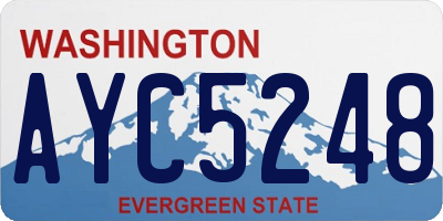 WA license plate AYC5248