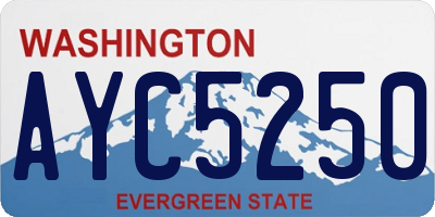 WA license plate AYC5250