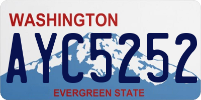 WA license plate AYC5252