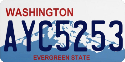 WA license plate AYC5253