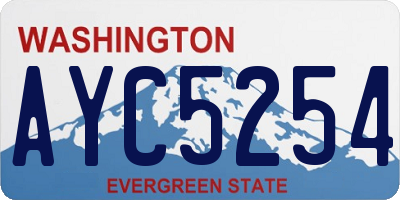 WA license plate AYC5254