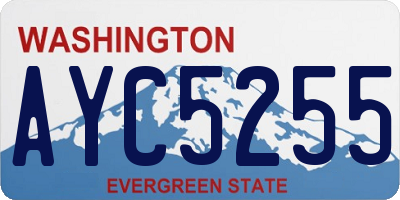 WA license plate AYC5255