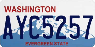 WA license plate AYC5257