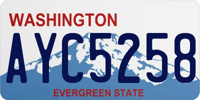 WA license plate AYC5258