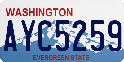 WA license plate AYC5259