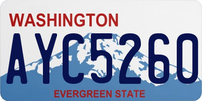 WA license plate AYC5260