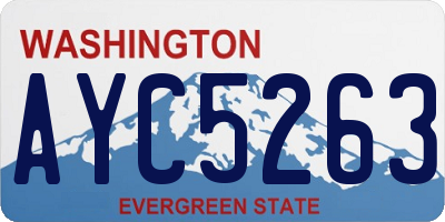 WA license plate AYC5263