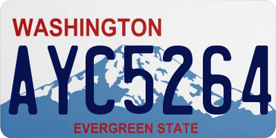 WA license plate AYC5264