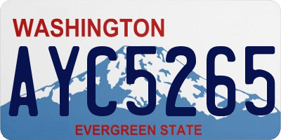 WA license plate AYC5265