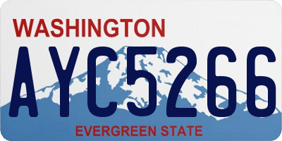 WA license plate AYC5266
