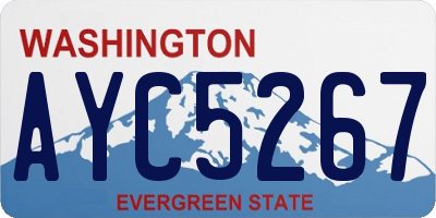 WA license plate AYC5267