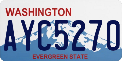 WA license plate AYC5270
