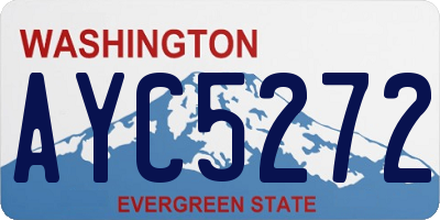 WA license plate AYC5272