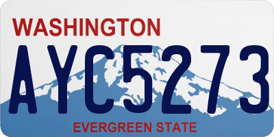 WA license plate AYC5273