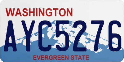 WA license plate AYC5276