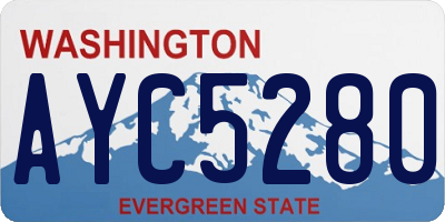 WA license plate AYC5280