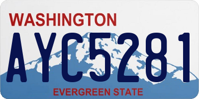 WA license plate AYC5281