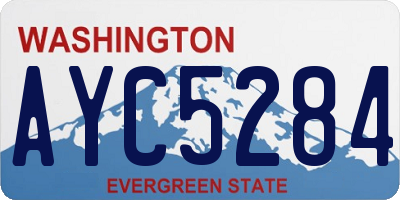 WA license plate AYC5284