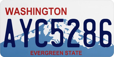 WA license plate AYC5286
