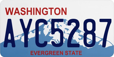 WA license plate AYC5287