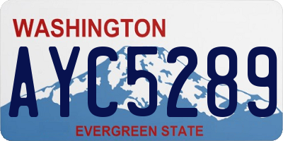 WA license plate AYC5289