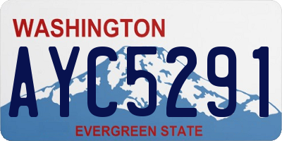WA license plate AYC5291