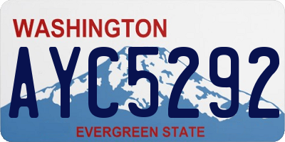 WA license plate AYC5292