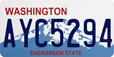 WA license plate AYC5294