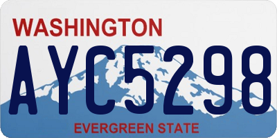 WA license plate AYC5298