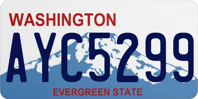 WA license plate AYC5299