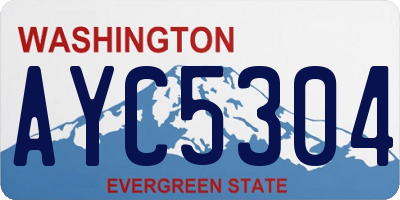 WA license plate AYC5304