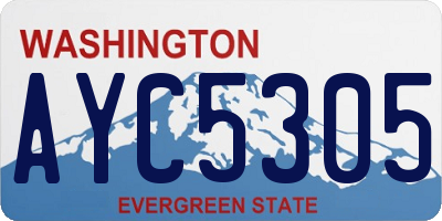 WA license plate AYC5305