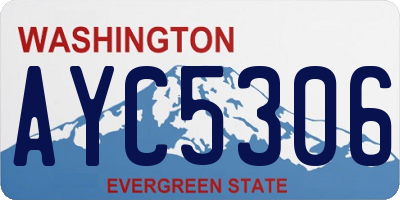 WA license plate AYC5306