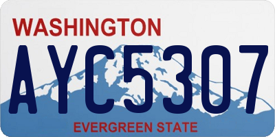 WA license plate AYC5307