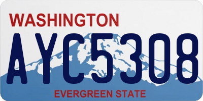 WA license plate AYC5308