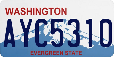 WA license plate AYC5310