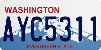 WA license plate AYC5311