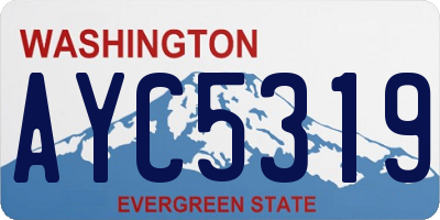 WA license plate AYC5319