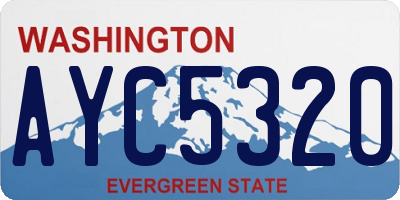 WA license plate AYC5320