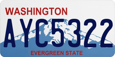 WA license plate AYC5322