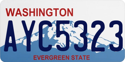 WA license plate AYC5323