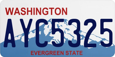 WA license plate AYC5325