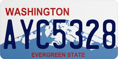 WA license plate AYC5328
