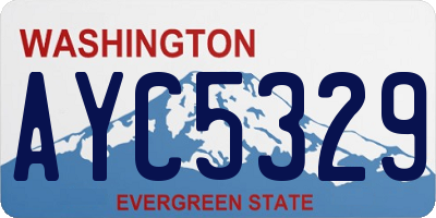 WA license plate AYC5329