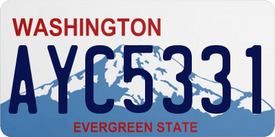 WA license plate AYC5331