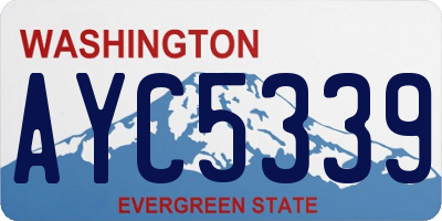 WA license plate AYC5339