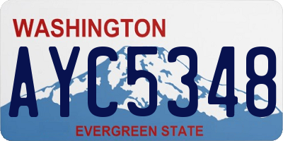 WA license plate AYC5348